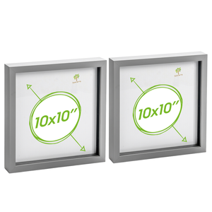 Nicola Spring 3D Box Photo Frames - 10" x 10" - Pack of 2