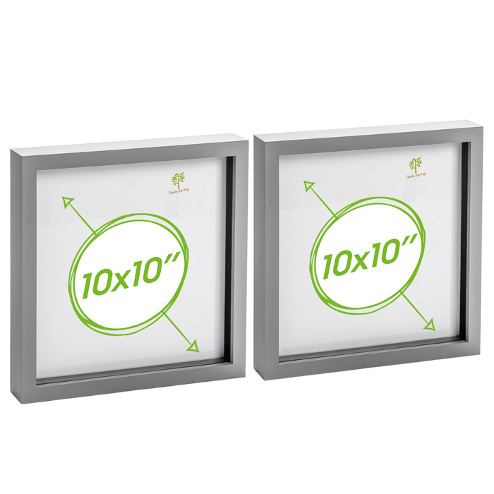 Nicola Spring 3D Box Photo Frames - 10" x 10" - Pack of 2