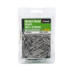 Paslode 30 x 2.0mm 500g Bright Steel Bullet Head Nails - 600 Pack