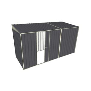 Build-a-Shed 1.5 x 3.7 x 2m Single Sliding Side Door Skillion Shed - Grey