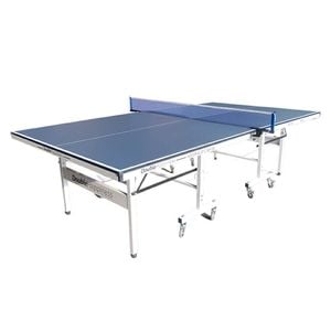 Leaf Living Double Happiness Premium 19mm Indoor Black&blue&red Foldable Solo Play Table Tennis Pingpong Table - Bats Balls Net