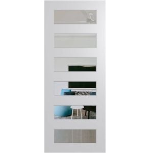 Hume 2040 x 820 x 40mm Entrance Door Nexus Duracote NEX36 - Clear Glass