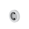 Rolltrak Matte White Barn Door Round Finger Pull 