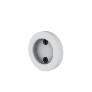 Rolltrak Matte White Barn Door Round Finger Pull 