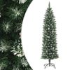 P&P Green & White Slim Christmas Tree 150cm PVC White Snow Flocked