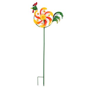 92cm Yellow Rooster Windmill Garden Stake Decoration