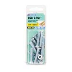 Zenith 1/4" x 38mm Zinc Plated Countersunk Head Bolt And Nut - 10 Pack