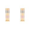 2PK Summit Global Metal Cricket Stumps w/ Base - Orange