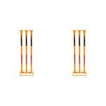 2PK Summit Global Metal Cricket Stumps w/ Base - Orange