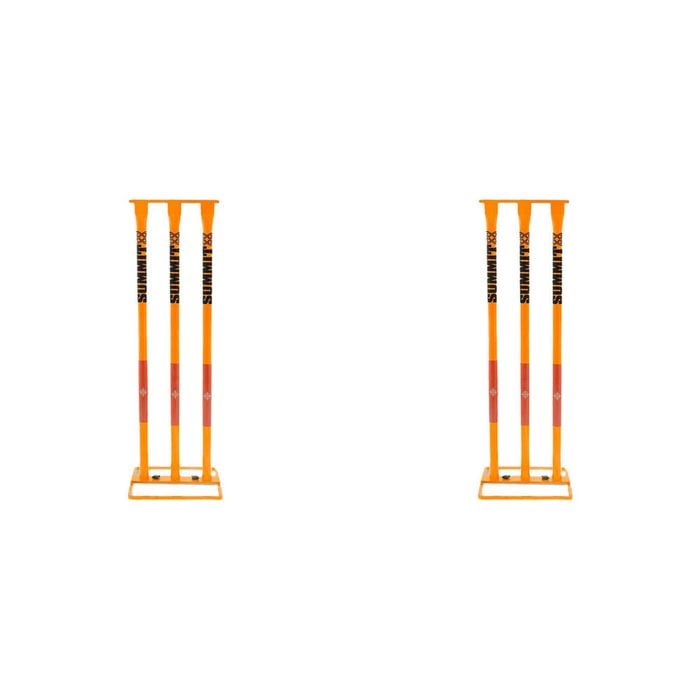 2PK Summit Global Metal Cricket Stumps w/ Base - Orange