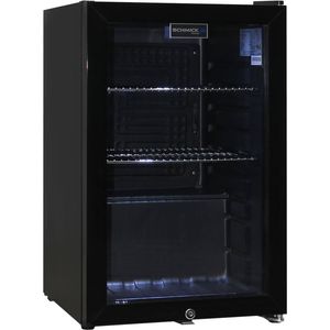 Schmick Black Glass Door Bar Fridge (Right Hinged - Reversible Door) - HUS-SC70-B