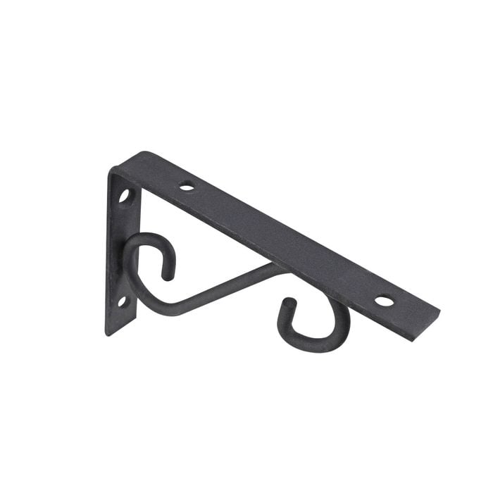 Carinya 150 x 100mm Black Scroll Stayed Bracket