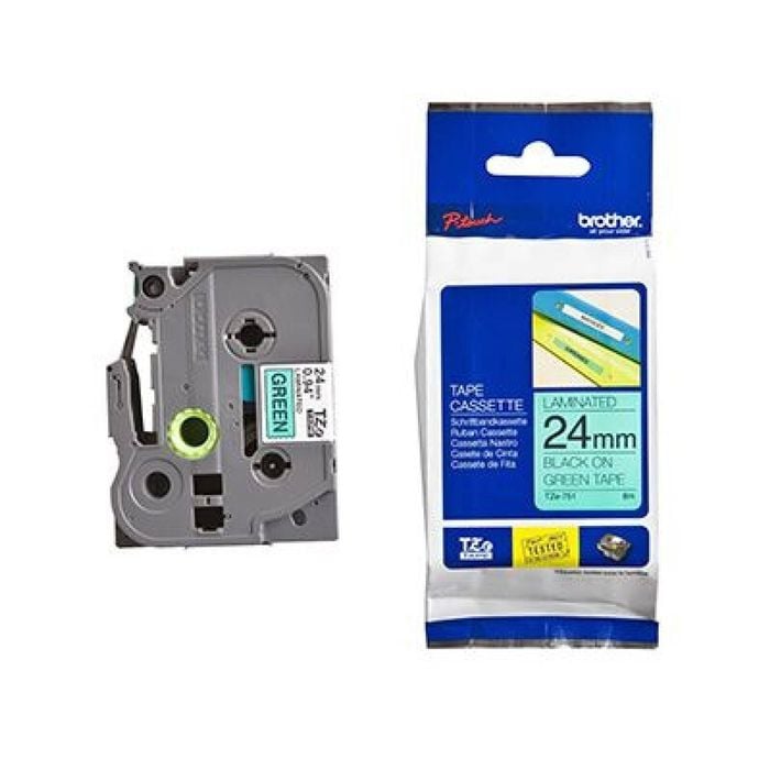 Brother 24mm Black on Green TZE Tape Cartridge