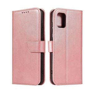 Premium Leather Wallet Flip Case TPU Cover Card - For OPPO A54 5G (Pink)