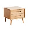 Miuz Solid Oak Wood Bedside Table, Large Side Storage End Table Shelf Nightstand