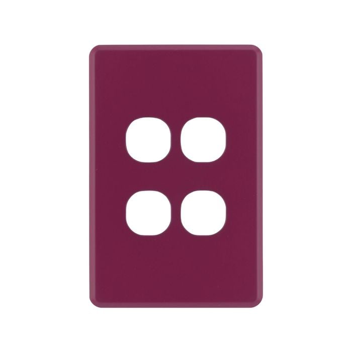 DETA Orchid Flower S-Line 4 Gang Switch Cover Plate