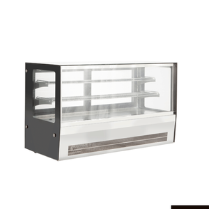 Bonvue Counter Top Square 2 Shelves Glass Cold Food Display  - Countertop Display Fridges (gn-1200rt)