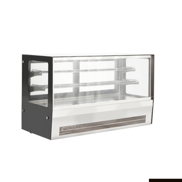 Bonvue Counter Top Square 2 Shelves Glass Cold Food Display  - Countertop Display Fridges (gn-1200rt)