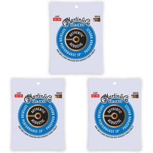 3PK Martin Guitar MA540 Authentic Instrument String 92/8 Phosphor Bronze Light