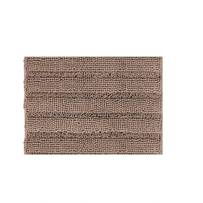 Chenille Bath Mat Runner Non Slip Thick Soft Stripe Design 50 X 81cm