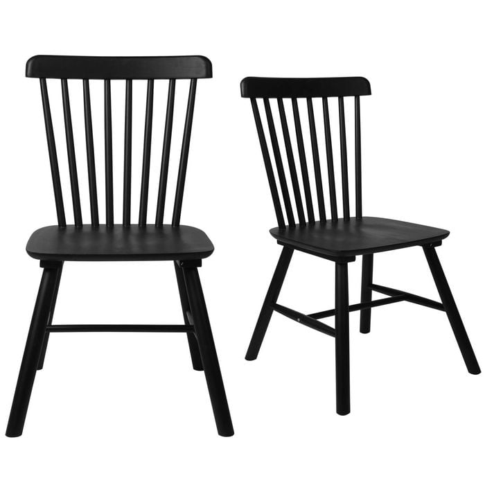 47x48x87cm 2pcs Replica Windsor Spindle Dining Chair In Black Colour