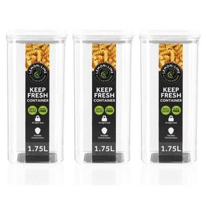 3x Lemon & Lime 1.75L Keep Fresh Food Container Square