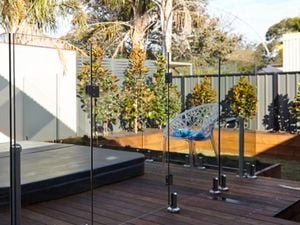 Pool fence.