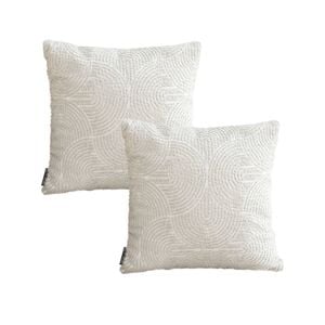 SOGA 2X 50CM Gray Geometric Plush Throw Pillows