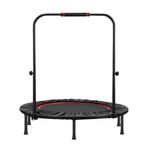 fitnessLAB 40" Mini Trampoline with Handrail Foldable Fitness Trainer Rebounder