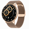 Smart Watch Amoled Screen Bluetooth Call Health Sleep Monitor Fitness Tracker Sports Watch  Mesh Gold