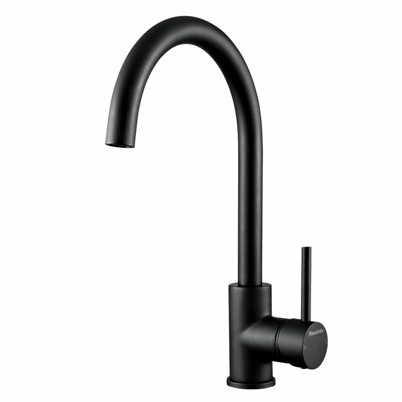 Mondella WELS 5 Star 6L/min 35mm Black Matte Resonance Side Pin Lever Sink Mixer