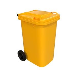 Handy 100L Yellow Wheelie Bin - Yellow