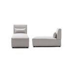 Foret 1pc Sofa Modular Extension Lounge Couch Fabric Long Seater Chaise Beige
