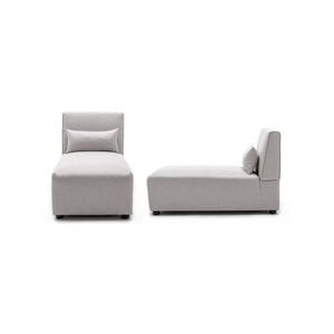 Foret 1pc Sofa Modular Extension Lounge Couch Fabric Long Seater Chaise Beige