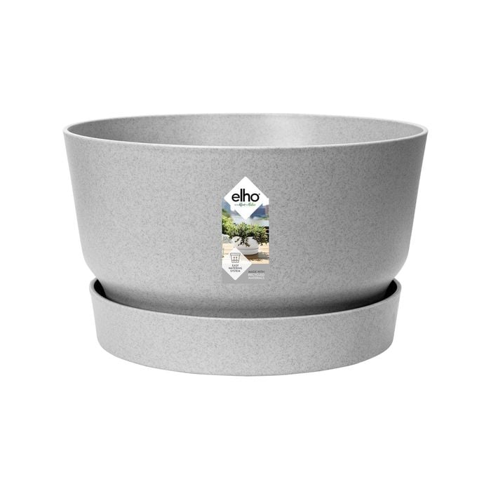 Elho 33cm Living Concrete Greenville Self Watering Plant Pot