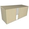 Build-a-Shed 1.5 x 4.5 x 2m Single Sliding Side Door Skillion Shed - Cream