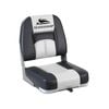 Seamanship 2X Folding Boat Seats Marine Seat Swivel Low Back 10cm Padding Grey