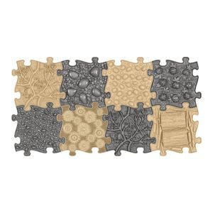 TINNITOTS - 8 Piece Set - Beige - Muffik Natural Sensory Playmat Set