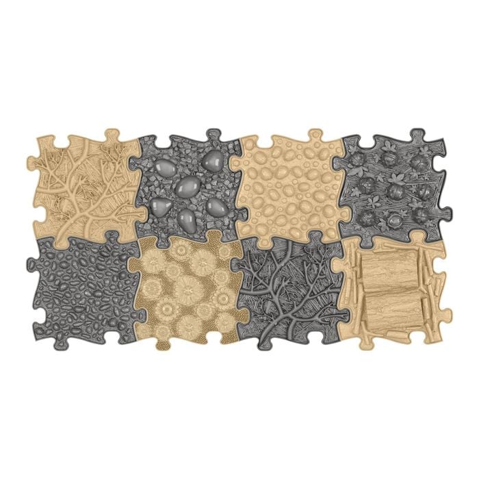 TINNITOTS - 8 Piece Set - Beige - Muffik Natural Sensory Playmat Set
