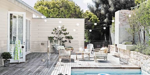 Backyard with decking and pool