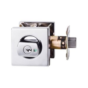 Lockwood Chrome Plate Paradigm 005 Square Rose Double Cylinder Deadbolt