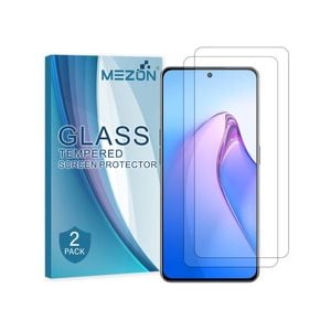 2 Pack MEZON OPPO Reno8 Pro 5G Clear Tempered Glass Screen Protectors