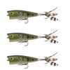 3x 13 Fishing 75mm Poppy Mc Pop Face Topwater Popper Lures - Dark Gill