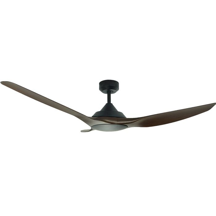 Vencha Raven RWS Tri-Control  1620mm ABS Blades DC Ceiling Fan  - Walnut