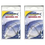 2x Wilson Mackerel Fishing Rig 3x4/0 Hook-Setup - 30lb Multi Strand Wire