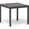 Halki Outdoor Table - Matte Charcoal - 90cm x 90cm
