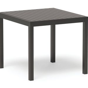 Halki Outdoor Table - Matte Charcoal - 90cm x 90cm