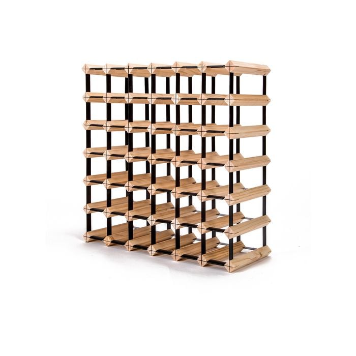 Home Ready 42 Bottle Timber Wine Rack Storage Cellar Organiser