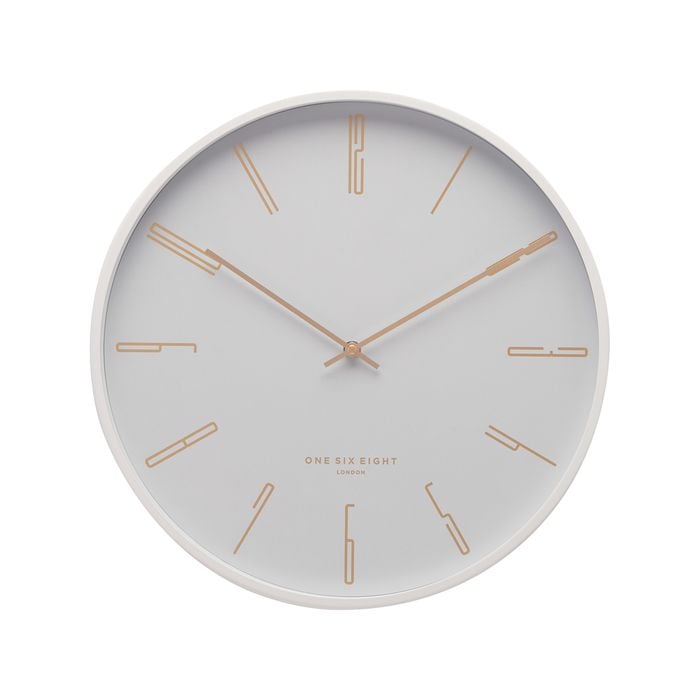 One Six Eight London Maya 30cm White Silent Wall Clock