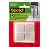 Scotch® 25mm Beige Square Felt Pads - 16 Pack